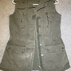 Olive Green Utility Vest